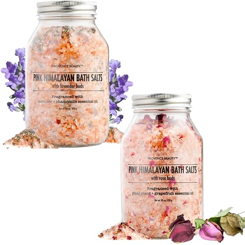 Bath Salt | Pink Himalayan with Rose Petals, 100% Natural, Aromatherapy Relaxation  
Bath Salt | Lavender Grapefruit Essential Oil, 100% Natural, Aromatherapy Relaxation