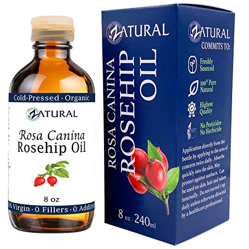 Rosehip Oil | Cold Pressed, 8 oz, For Face, Nails, Hair, and Skin