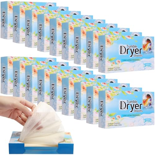 Dryer Sheets | 12 Pack, Plant-Based Formula, Reduces Static Cling