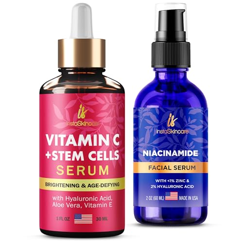 Niacinamide Serum | 2 oz, Vitamin C Serum | 1 oz