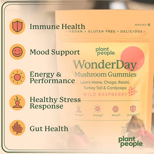 Mushroom Gummies | Lion’s Mane, Cordyceps, Chaga, 60 Count