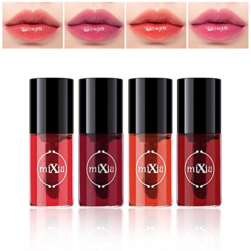 Lip Stain Set | 4 Colors, Long Lasting, Waterproof, Non-Stick Cup