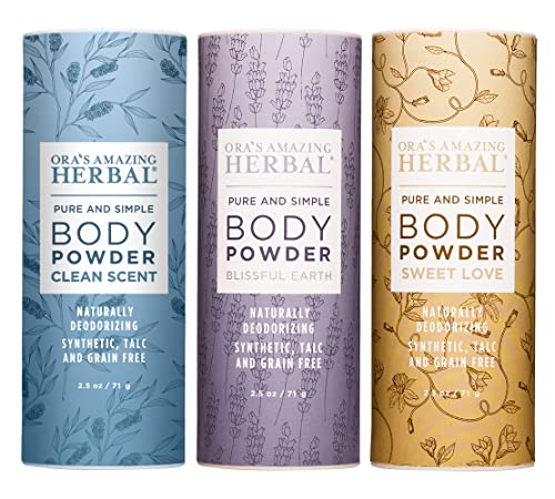 Body Powder | Talc-Free, Scented, Variety Set of 3, 2.5 oz Each