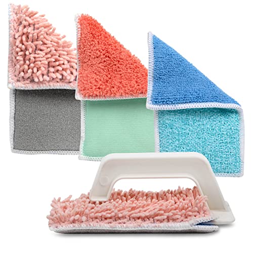 Cleaning Sponge Set | Dual-Sided Scrub, Reusable, Machine Washable