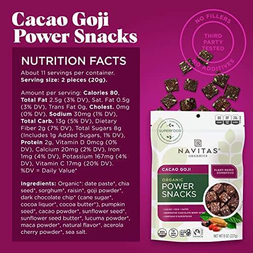 Superfood Snack | Cacao Goji, 8 oz. Bag, Organic, Non-GMO, Gluten-Free