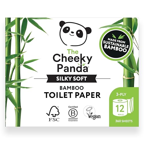 Toilet Paper | 12 Family Sized Rolls, 360 Soft Sheets Each, 3 Ply, Biodegradable