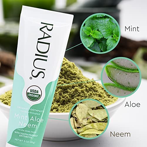 Toothpaste | Mint, Aloe, Neem, 0.8 oz, Travel Size, Pack of 3