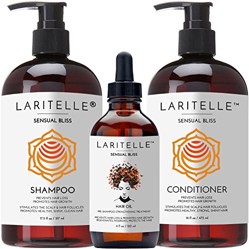 Hair Care Set | Shampoo 16 oz, Conditioner 16 oz, Hair Loss Treatment 4 oz, Argan Oil, Rosemary