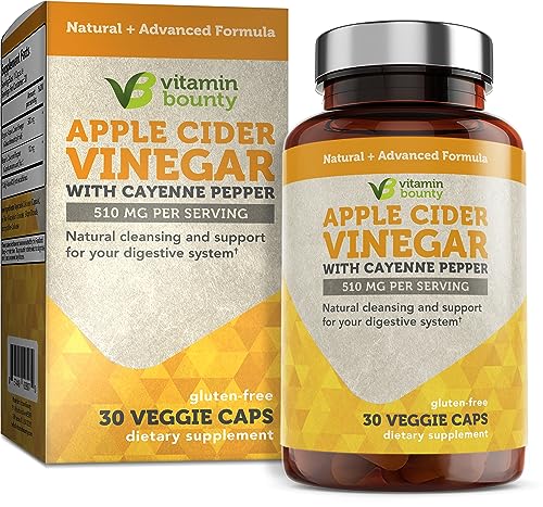 Apple Cider Vinegar Capsules | 510mg, Digestive Support, 30 Count