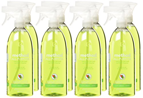 All-Purpose Cleaner Spray | Lime + Sea Salt, Plant-Based and Biodegradable, Suitable for Most Surfaces, 28 oz, Pack of 8