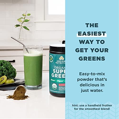 Supergreens Powder | Organic, Greens Flavor, 25 Servings, Watermelon Flavor, 25 Servings