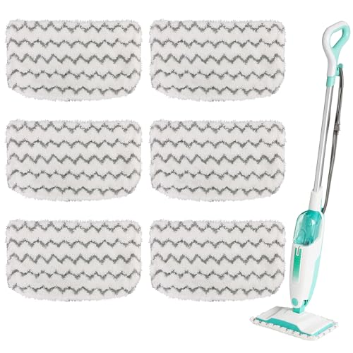 Steam Mop Pads | 6 Pack Replacement, Compatible with Shark S1000 Series