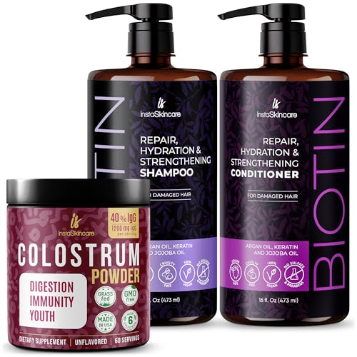 Shampoo & Conditioner Set | Biotin Infused, Hair Growth Support, 3.17 oz