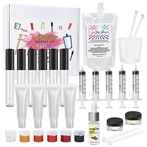 Lip Gloss Creation Kit | 45 Pieces, Make 10 Moisturizing & Shiny Glosses