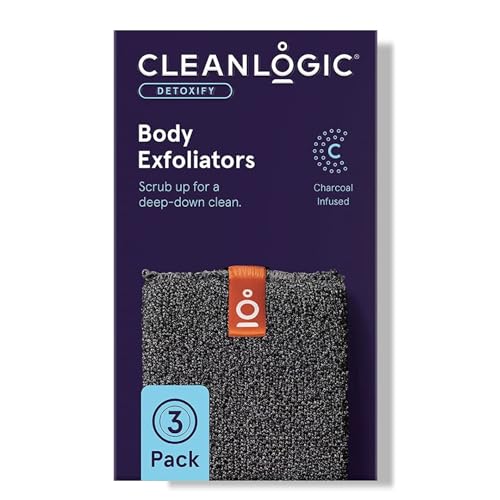 Body Scrubber | Charcoal Infused, 3 Count Value Pack