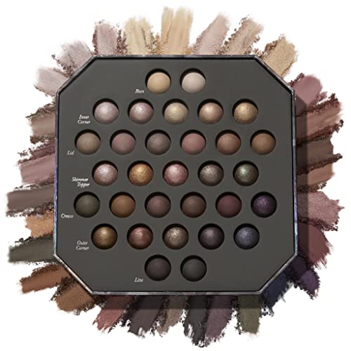 Eyeshadow Palette | 31 Shades, Matte and Shimmer, Crease-Proof