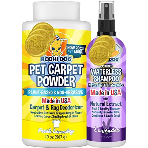 Carpet Powder | 20 oz, Pet-Friendly  
Waterless Shampoo | Lavender Scent, 8 oz