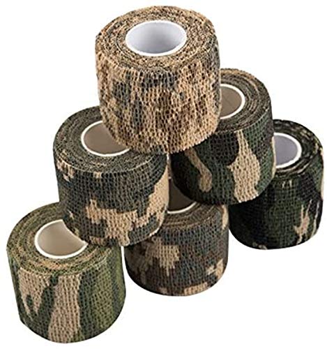 Cohesive Bandage Tape | Self-Adhesive, Camouflage, 6 Pcs