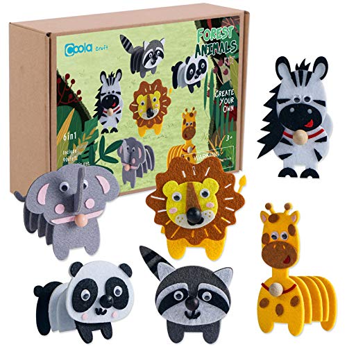 Craft Kit | Educational Activity, Includes 6 Wild Animal Friends