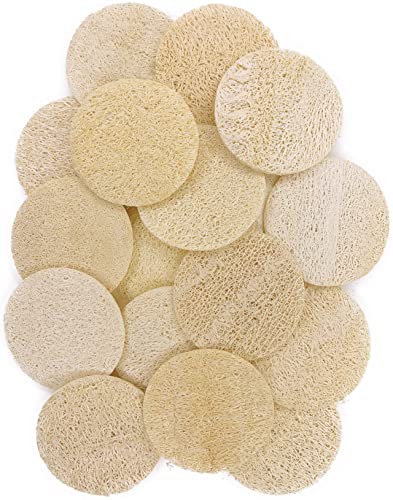 Loofah Sponge Set | 18 pcs, Natural Exfoliating Pads for Face and Body