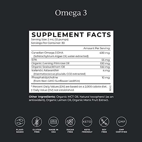 Magnesium Supplement | Liposomal L-Threonate & DHA Omega 3, Focus & Memory Support