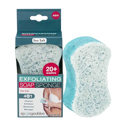 Body Wash Sponge | Sea Salt, 20+ Washes, 1 Count