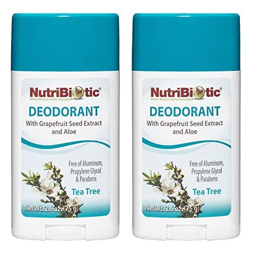 Deodorant Stick Twin Pack | Tea Tree, 2.6 oz, with Witch Hazel & Aloe