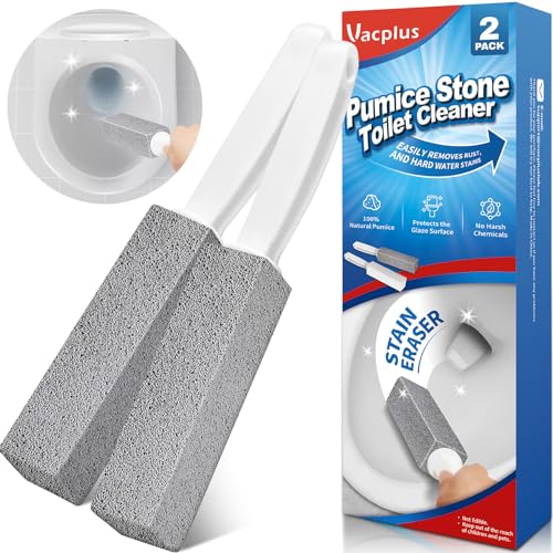 Toilet Bowl Cleaner | Extra Long Handle, 2 Pack, Pumice Stone