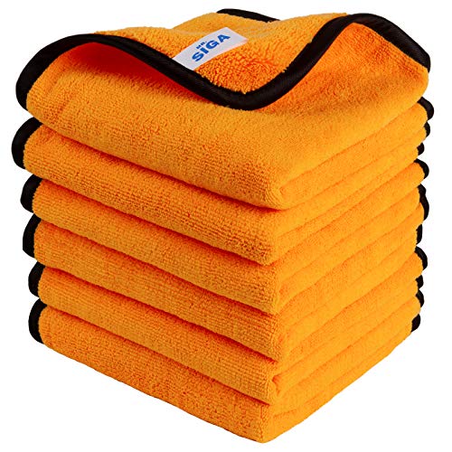 Microfiber Towels | Dual-Sided, 6 Pack, 15.7 x 23.6 inch