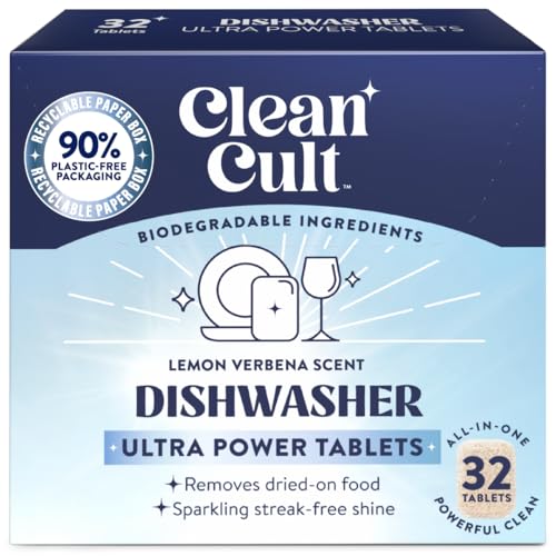 All-In-One Dishwasher Detergent Tablets | 32 Count for Sparkling Shine