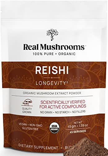 Mushroom Supplement | Organic Reishi Powder, 45 Servings, Vegan, Non-GMO