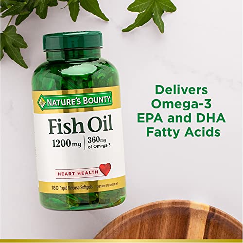 Fish Oil Softgels | 1200 mg, Supports Heart Health, 360 Count, Twin Pack