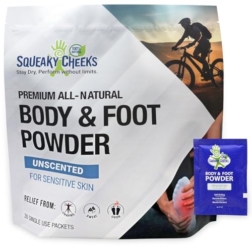 Body Powder | Unscented, Talc-Free, 30 Single-Use Sachets (6g each)