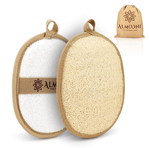 Loofah Body Scrubber | Natural Egyptian Sponge, 2 Count