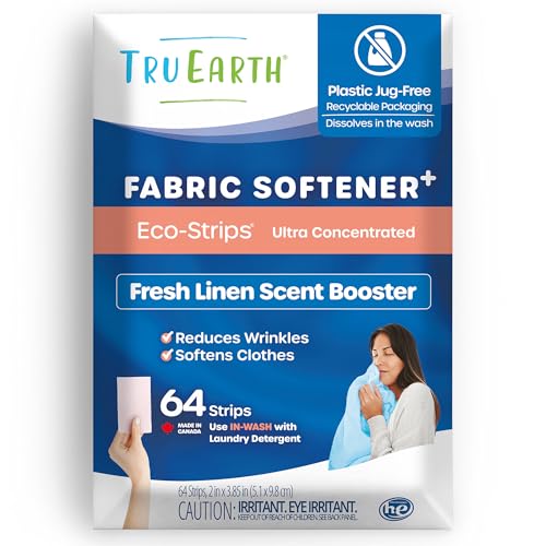 Fabric Softener Strips | Fresh Linen Scent, 64 Count, Up to 128 Loads