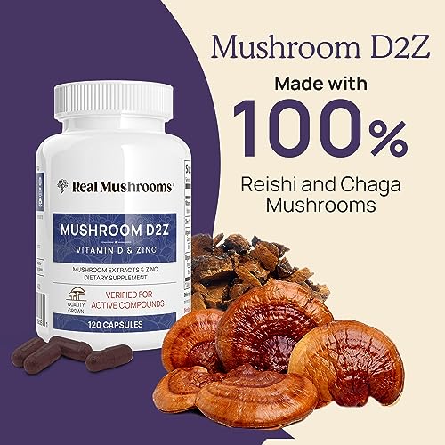 Mushroom Supplement | Immune Support, Energy, 120 Count