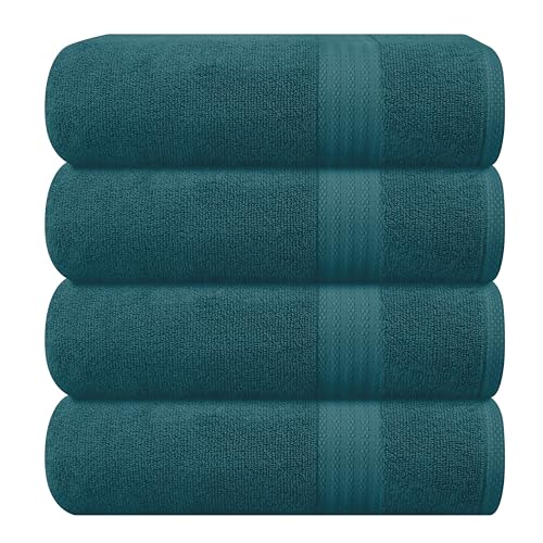 Bath Towel Set | 4 Pack, 100% Cotton Ultra Soft Highly Absorbent.