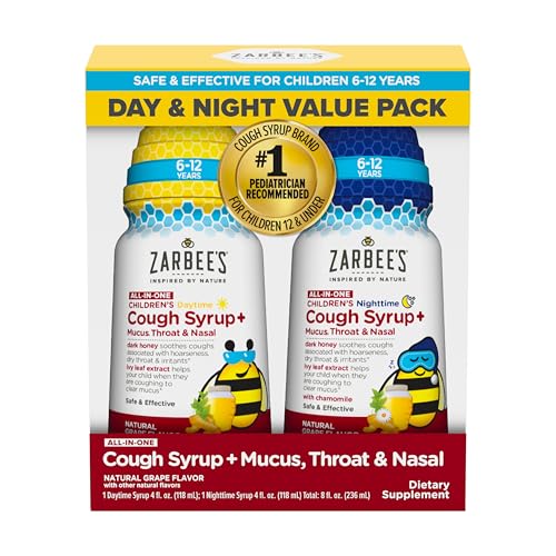 Cough Syrup | Day/Night Formula, 4 FL Oz, Pack of 2