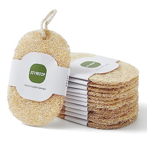 Loofah Dish Sponges | Natural Kitchen Scrubber, 12 Pack