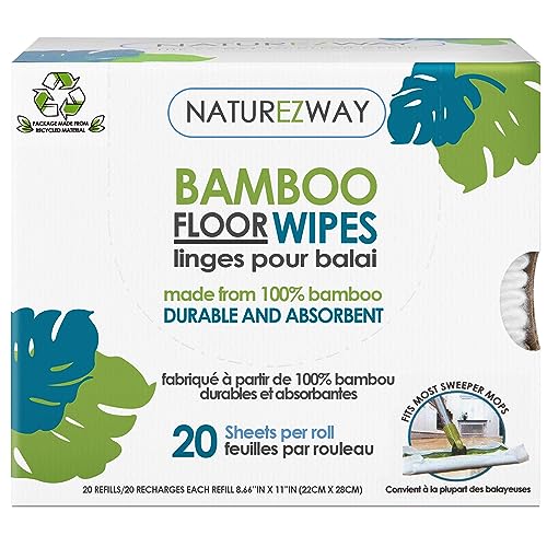 Cleaning Wipes | 20 Count, Natural Bamboo Rayon, Soft and Durable