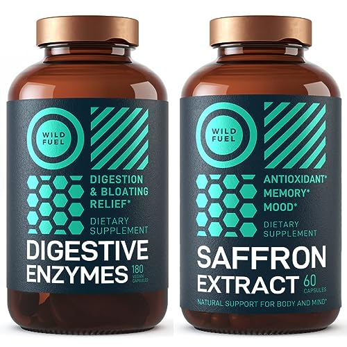 Digestive Enzymes Capsules | Dietary Bundle with Saffron Extract