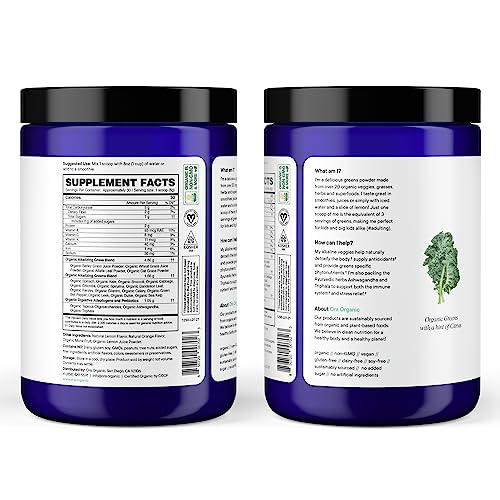 Superfood Greens Powder | Vegan, Gluten-Free, 30 Servings, Citrus Flavor