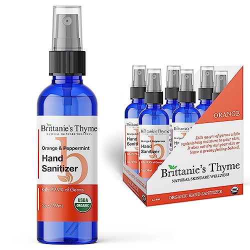 Hand Sanitizer Spray | 2 oz, 6 Count, Moisturizing with Vitamin E & Aloe