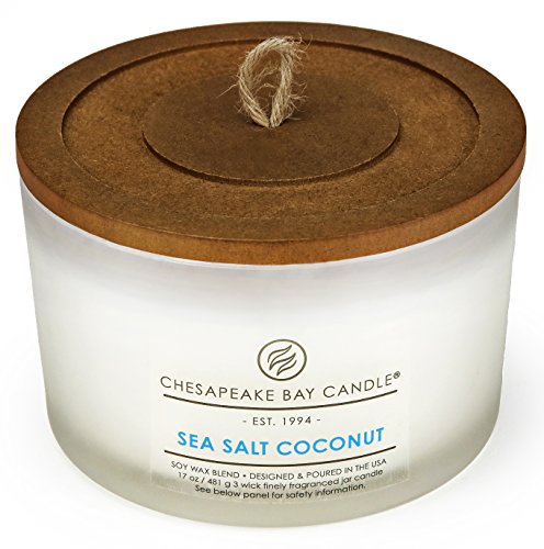 Scented Candle | Sea Salt Coconut, 3-Wick, Coffee Table Jar