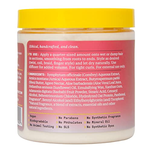 Hair Styling Cream | For Tight Curls, Thick & Curly Hair, Nourishing Shea Butter, 8 Oz