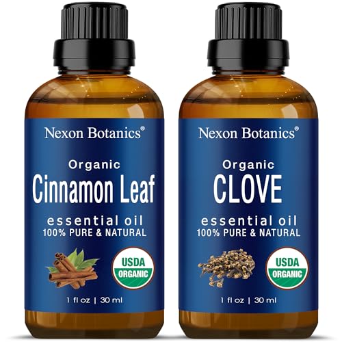 Essential Oil Bundle | Organic Clove Bud & Cinnamon, 100% Natural, Therapeutic Grade