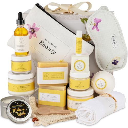 Bath and Body Set | 15 Piece Relaxation Gift, Handmade Spa Kit