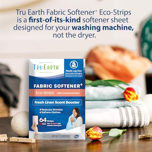 Fabric Softener Strips | Fresh Linen Scent, 64 Count, Up to 128 Loads