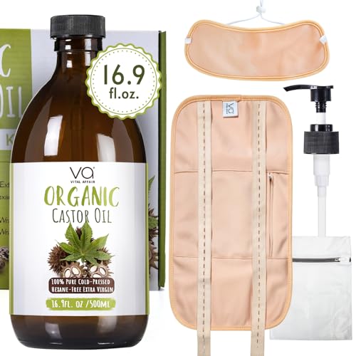 Castor Oil | Organic Cold Pressed, Hexane Free, Glass Bottle