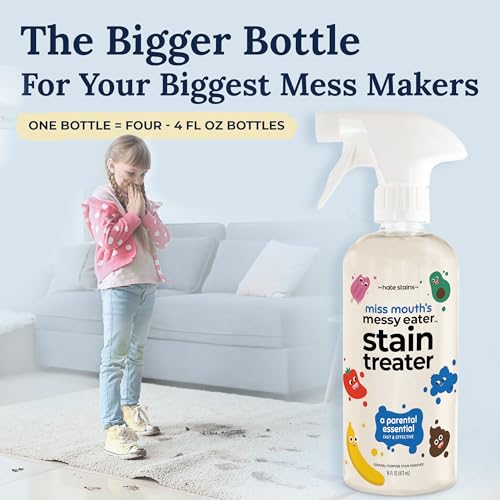 Miss Mouth's Messy Eater Stain Treater Spray - 16oz Stain Remover - Newborn & Baby Essentials - No Dry Cleaning Food, Grease, Coffee Off Laundry, Underwear, Fabric